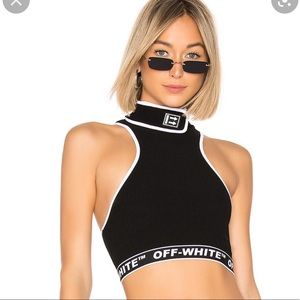 OFF WHITE Cannette Ribbed Turtle neck and high waisted brief set - size L